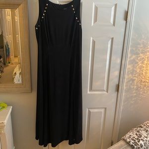 Black maxi with gold stud embellishments 🖤✨